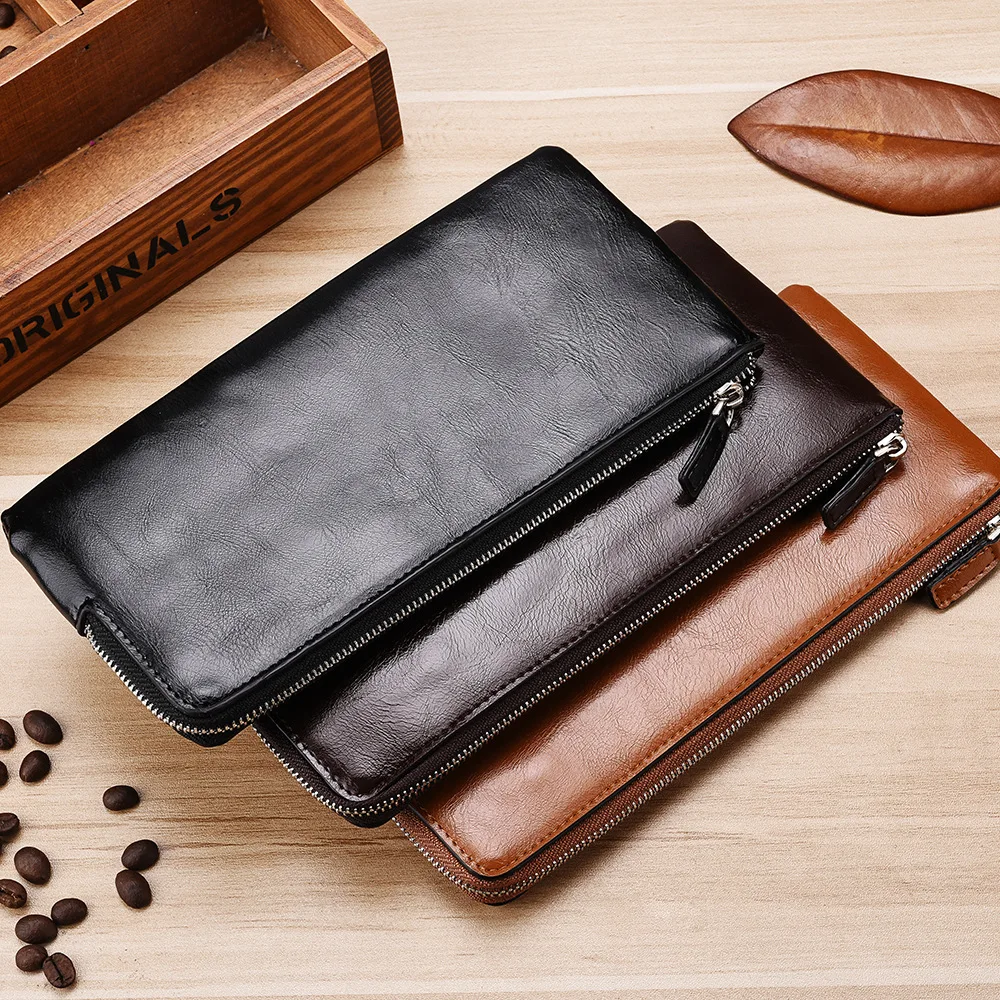 Sleek Minimalist Leather Wallet Large Capacity Stylish