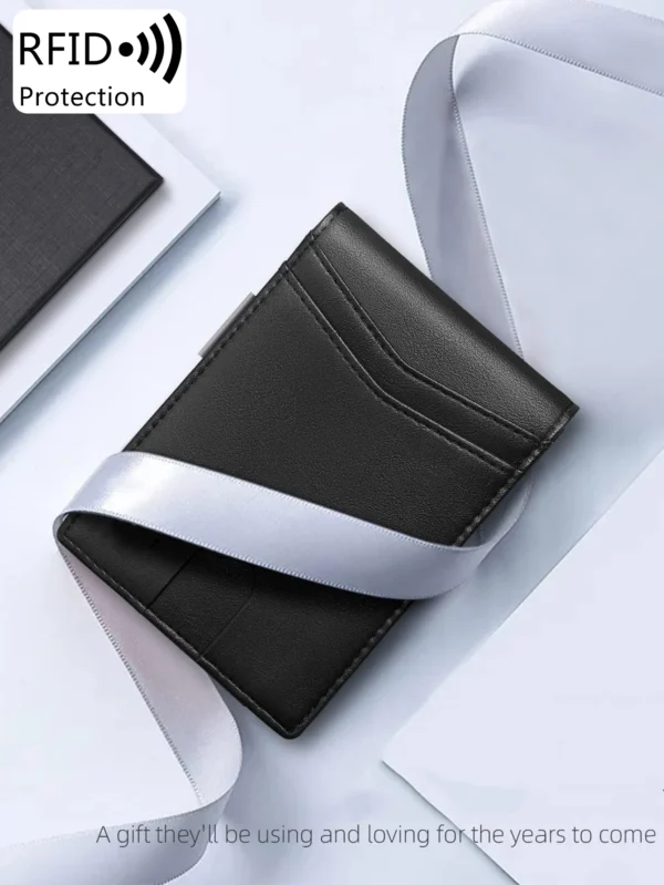 Discover sleek storage with our men's minimalist wallet with money clip.