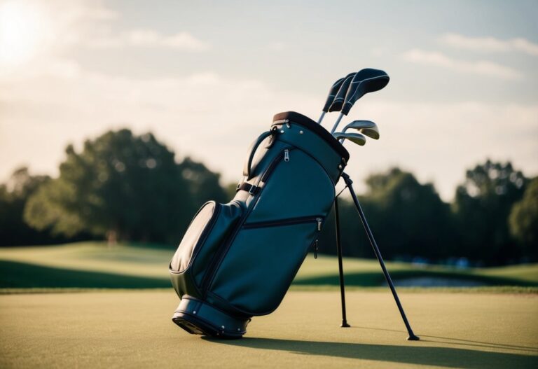 Minimalist Golf Bag: The Smart Choice for Effortless Play 1 A sleek, modern golf bag with few, clean lines. The bag is unadorned, with only the necessary pockets and straps