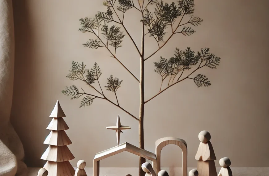 2 minimalist nativity set