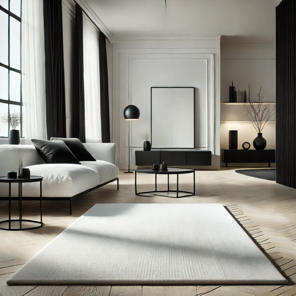 Best Minimalist Rugs for Modern Interiors 1 minimalist rug white