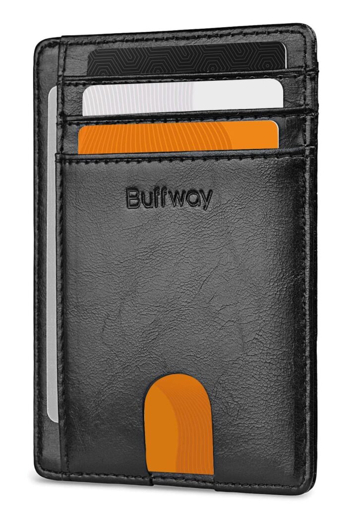 5 Best Leather Minimalist Wallet for Stylish Slim Storage 4 black leather minimalist wallet
